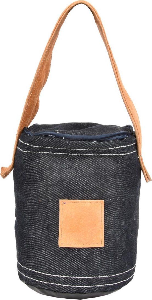 Esschert Design Denim deurstopper met handvat - blauw