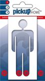 Pickup 3D Home Picto frame zelfklevend man wit - diapositief - 10 cm
