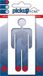 Pickup 3D Home Picto frame zelfklevend man wit - diapositief - 10 cm