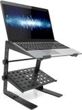 Pyle Draagbare en Verstelbare Laptopstandaard – Voor Monitor of Bureau 16-28 cm – Met Opbergrek – In Hoogte Verstelbaar – Voor DJ, Gaming, Thuis of Kantoor