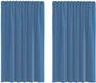vidaXL - Gordijnen - voile - met - roedezakken - 2 - st - koningsblauw