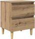 vidaXL Bedkast Artisan Eiken 40 x 35 x 50 cm Bewerkt hout