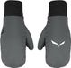 SALEWA Ortles TWR Mitten Vrouwen Handschoenen - Wol, Leer - Grijs/Zwart - Maat XS