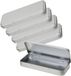 Merkloos Pennendoos/pennenblik - 5x - 8x18x2 cm - zilver - aluminium - opbergblikje