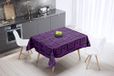 Bonamaison Tafelkleed, Anti-Mold, Sneldrogend, Waterdicht, 100% Polyester Tafellaken, Paars, zwart, 140 x 140 Cm