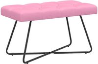 vidaXL Bank met knoopverstelling Roze 80 x 40 x 46 cm Stof