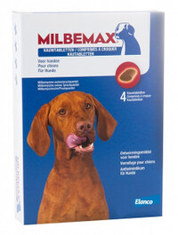 Milbemax kauwtabletten Grote hond 4 Tabletten