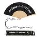 Fisura Originele waaier met het opschrift "Crème de la crème", moderne en kleurrijke houten waaiers, zwarte handventilator, inclusief hanger, grappig cadeau-idee, 42,5 x 23 cm