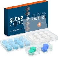 SleepCore - 28x Premium Earplugs - Silicone Earplugs - Best Choice - For Sleeping, Working, Travel, Swimming, Studying, Going Out, Festival - 27.1 dB SNR