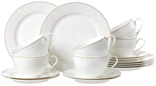 RITZENHOFF & BREKER Koffieservies Isabella, 18-delig, Fine-China-porseleinservies, wit met ornamenten