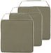 Hespéride Coussin de chaise Gerona - 3x - 40 x 40 cm - vert - carré - polyester - coussin de jardin - extérieur