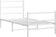 vidaXL Bedframe Metaal Wit 90x190 cm