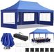 Tente de réception en aluminium - 3x6 mètre - Bleu - Tente d'extérieur pliable