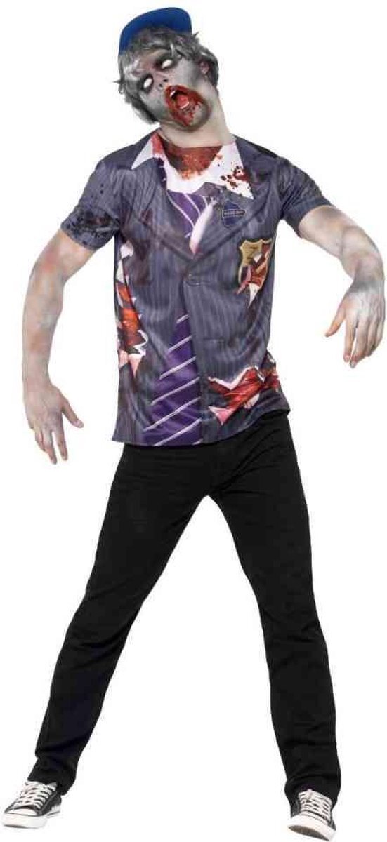 Vegaoo "Zombie schooljongen Halloween kostuum voor heren - Verkleedkleding - Large"
