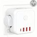 Prise murale 7-en-1 - Prise cubique avec interrupteur - 3 prises + 4 ports USB - Dont 1 USB-C