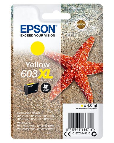 Epson 603XL Yellow Ink Cartridge - Original