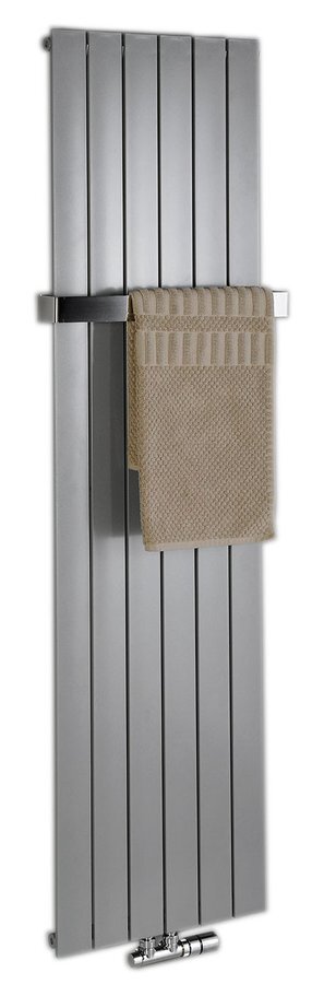 Sapho COLONNA Handdoekradiator badkamer 450x1800mm, metallic zilver
