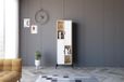 Hanah Home Scandinavische boekenplank, saffiereiken & wit, 48,2 x 160 x 30 cm