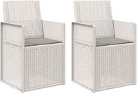 vidaXL Tuinstoelen 2 st Wit en Lichtgrijs PP