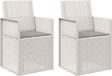 vidaXL Chaise de jardin 2 pièces PP blanc et gris clair