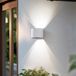 Lindby Smart LED buiten wandlamp Dara wit rond CCT RGB Tuya