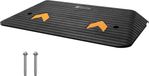 VEVOR Drempeloprijplaat Massief Rubberen Deurdrempeloprijplaat 15 ton Belasting Oprijplaat met Goot 90,2x53,34x7,6 cm Rolstoeloprijplaat Oprijplaat