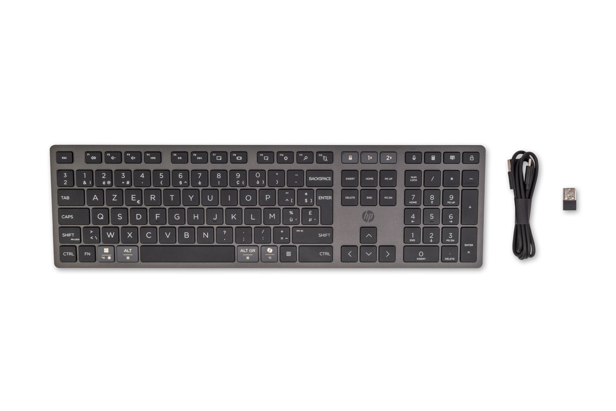 HP 720 Multi-Device Rechargeable Wireless Keyboard Zwart