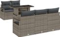 vidaXL Banc de jardin 4 places Gris Polyrattan