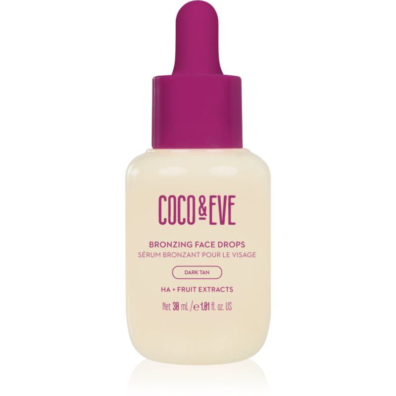 Coco & Eve Bronzing Face Drops (Dark Tan) 30ml