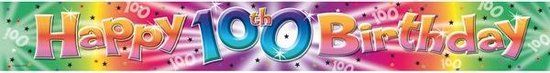 Folat 100 Jaar Birthday Foliebanier - 3,60 meter - Meerkleurig