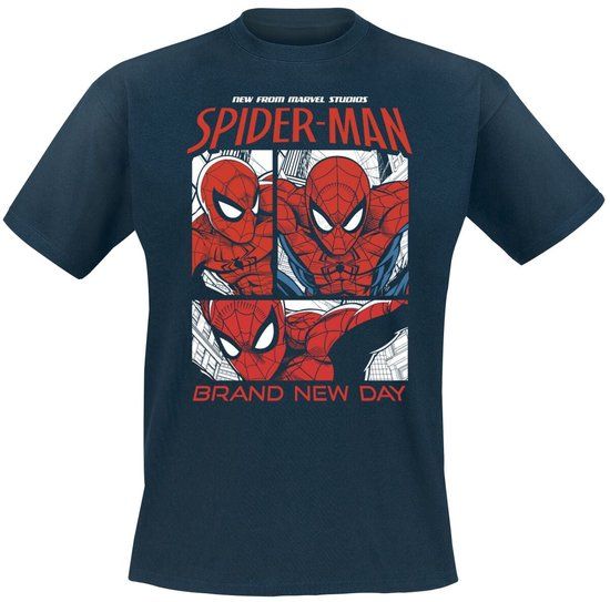 Spider-Man New Comics Pose Heren T-shirt - marineblauw - XL