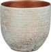 Mica Decorations - Plantenpot - terracotta - koper/wit flakes relief - D16/H14 cm