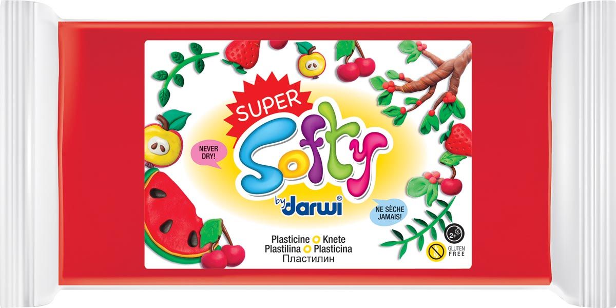 Darwi boetseerpasta Super Softy 350 g rood