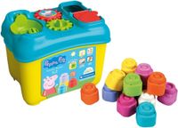 Clemmy Seau d'activités Peppa Pig - Jouet mécanique avec 15 blocs de construction - Jouet coloré pour bébé pour tout-petits à partir de 10 mois