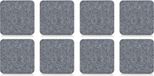 Zeller 8x Onderzetter - grijs - vilt - 10 x 10 cm