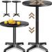 Casaria Statafel - Set van 2 Rond Verstelbaar 70cm 115cm - Zwart
