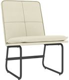 vidaXL Fauteuil en similicuir crème