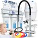 Ari Système de filtration d'eau RO7 à osmose inverse, 7 filtres, minéralisation, ionisation, 75 GPD, robinet chromé