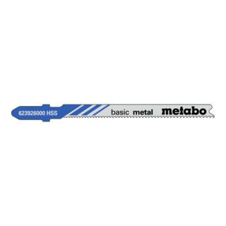 Metabo 5 Decoupeerzaagbladen "basic metal" 66/ 1,1-1,5 mm, progressief, HSS, met insteekpunt