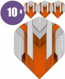 ABC Darts Dart Flights Amazon silver Oranje - 10 sets (30 st.)