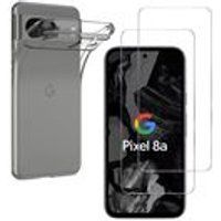 Phonillico® Case voor Google Pixel 8a en 2 Gehard glas Screenprotector