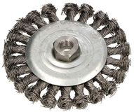KOTARBAU® Schijfborstel 125 mm met M14 schroefdraad gevlochten draad voor haakse slijper