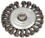 KOTARBAU® Schijfborstel 125 mm met M14 schroefdraad gevlochten draad voor haakse slijper