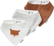 Vertbaudet Set met 3 slabbetjes van katoengaas