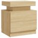 VidaXL Nachtkastje 45x35x52 cm bewerkt hout sonoma eikenkleurig