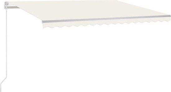 vidaXL Luifel Handmatig Uittrekbaar 450x350 cm Crème