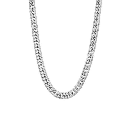 Lucardi Kinder Stalen ketting gourmet - Ketting - Staal - Zilver - 45 cm