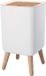 MALMO SQUARE Poubelle pour salle de bain, 10 litres, design en bois, avec couvercle, fermeture silencieuse, dimensions : 21,3 x 21,3 x H33,2 cm