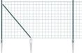 vidaXL Euro-hek met grondpennen, 25 x 1 m, PVC-Coated Staal, Groen, Mesh
