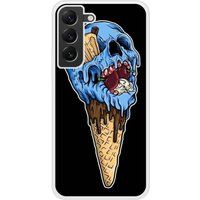 Ice cream skull bedrukt siliconen hoesje compatibel met Galaxy S22 Plus
